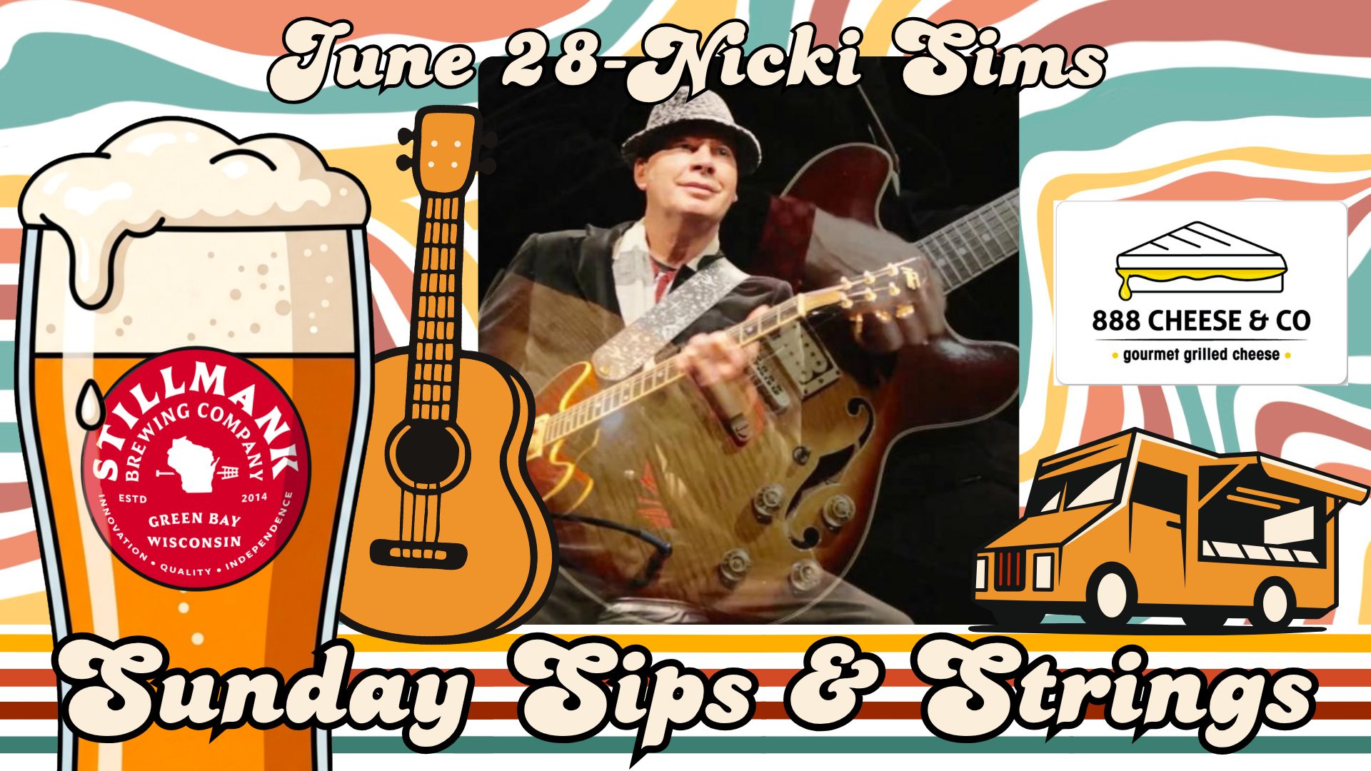 Summer Sunday Sips & Strings: Nicki Sims & 888 Cheese & Co